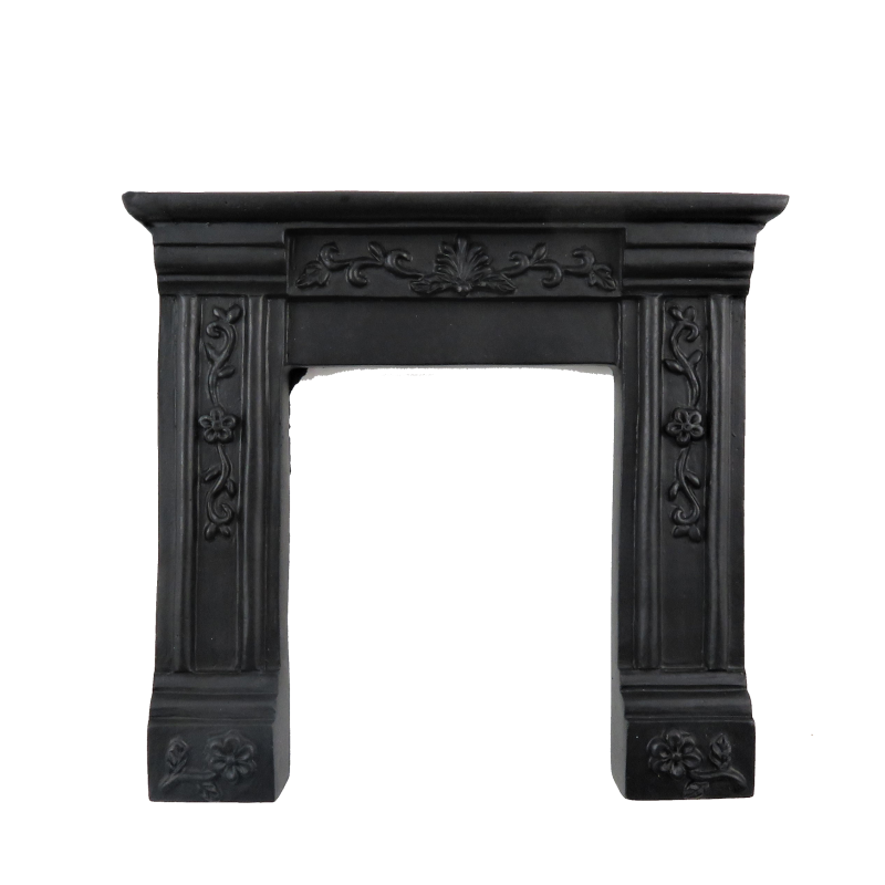 Dolls House Small Black Victorian Fireplace Surround Resin 1:12 Furniture