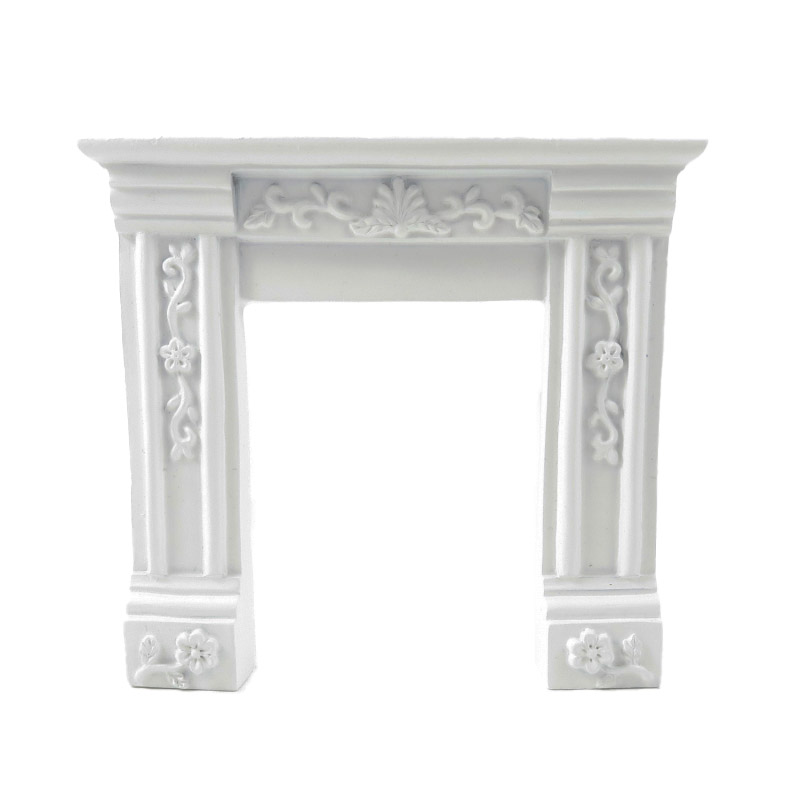 Dolls House Small White Victorian Fireplace Surround Resin 1:12 Furniture