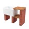 Dolls House Belfast Sink on Brick Legs with Draining Shelf Kitchen Furniture