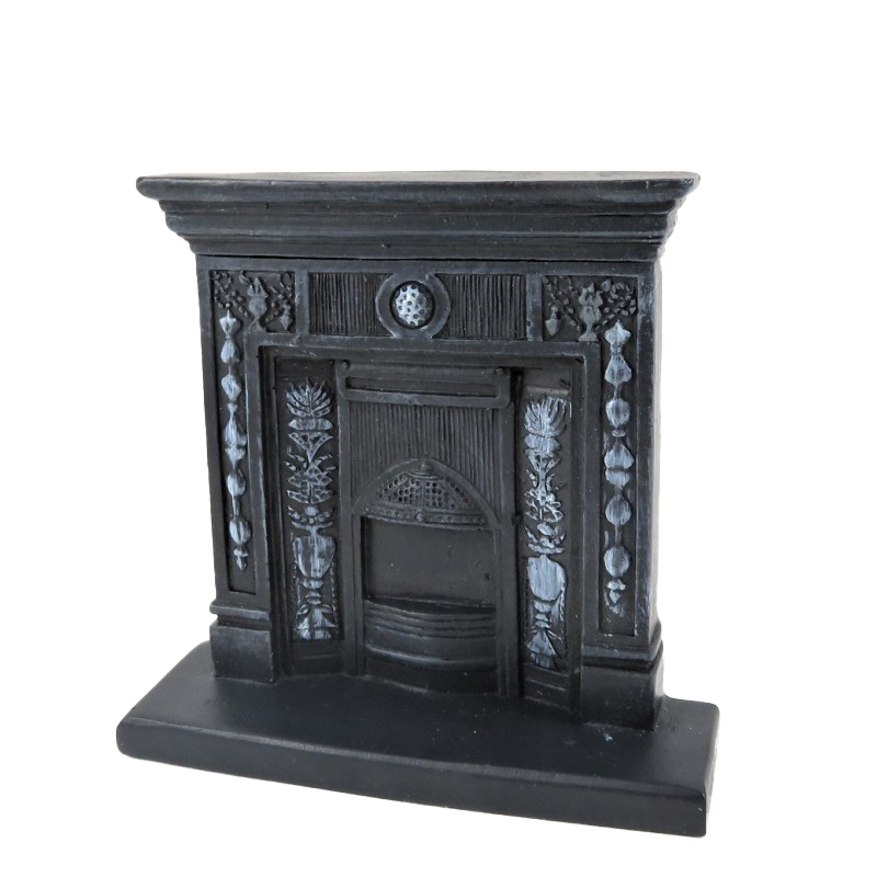Dolls House Victorian Cast Iron Fireplace Miniature 1:12 Scale Resin Furniture