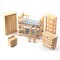 Light Oak Bedroom Furniture Set with Bunk Bed