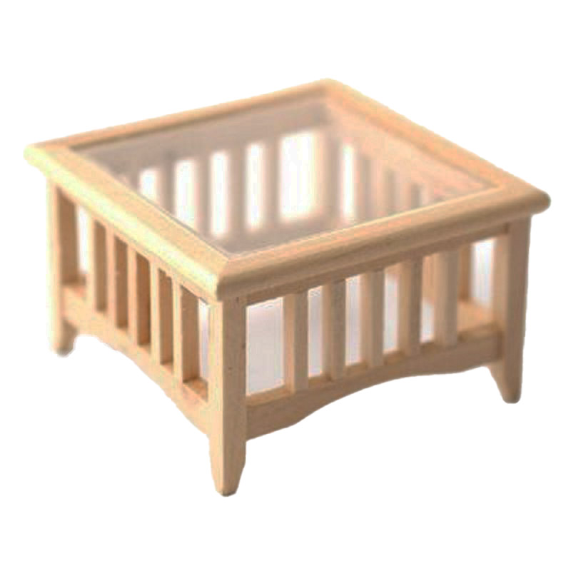 Dolls House Modern Square Light Oak Coffee Table 1:12 Living Room Furniture