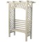 Dolls House White Wooden Arbour with Bench Miniature Garden Furniture 1:12 Scale