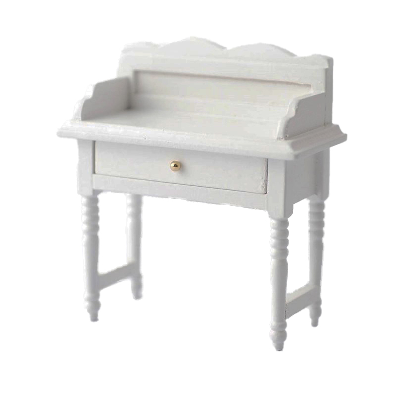 Dolls House Victorian Wash Stand White Wood Bedroom Bathroom Furniture