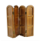 Dolls House Walnut 4 Fold Panel Dressing Screen Room Divider Bedroom Furniture