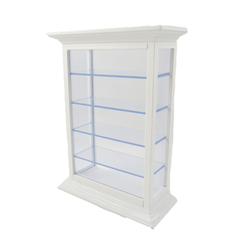 Dolls House White Shelf Display Cabinet Unit Shop Fitting Store Furniture 1:12