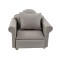 Dolls House Grey Traditional Armchair & Cushion Miniature Living Room Furniture
