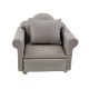 Dolls House Grey Traditional Armchair & Cushion Miniature Living Room Furniture