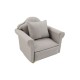 Dolls House Grey Traditional Armchair & Cushion Miniature Living Room Furniture