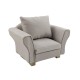 Dolls House Grey Modern Armchair & Cushion Miniature Living Room Furniture