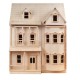 The Ashburton Dolls House Unpainted Flat Pack Kit 1:12 Scale