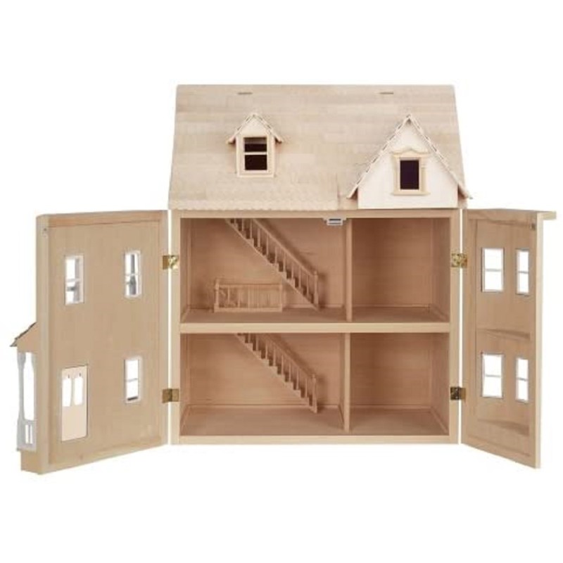 The Ashburton Dolls House Unpainted Flat Pack Kit 1:12 Scale