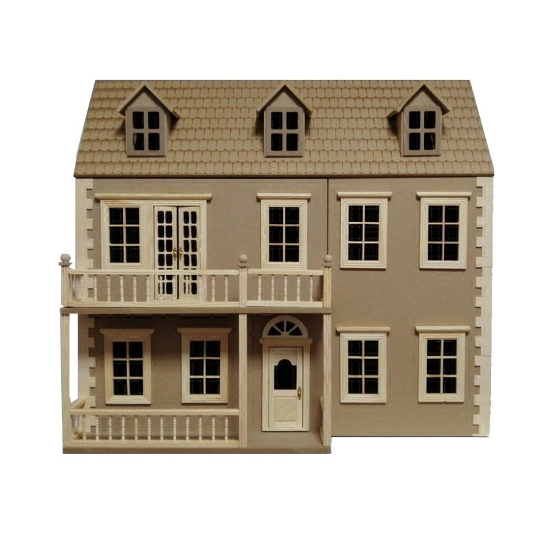 Glenside Grange Victorian Dolls House Unpainted Flat Pack Kit 1:12 Scale