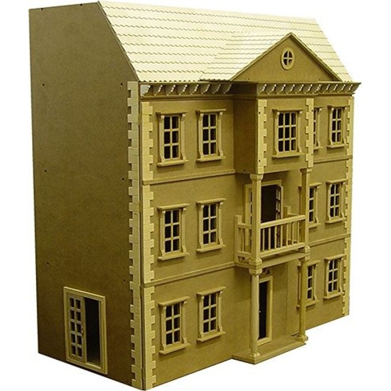 Mayfair Georgian Dolls House Unpainted Flat Pack Kit 1:12 Scale