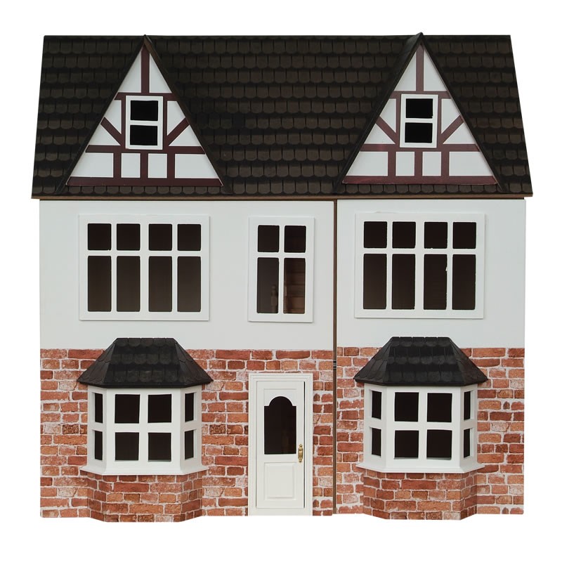 Orchard Avenue Tudor Dolls House Painted Flat Pack Kit 1:12 Scale