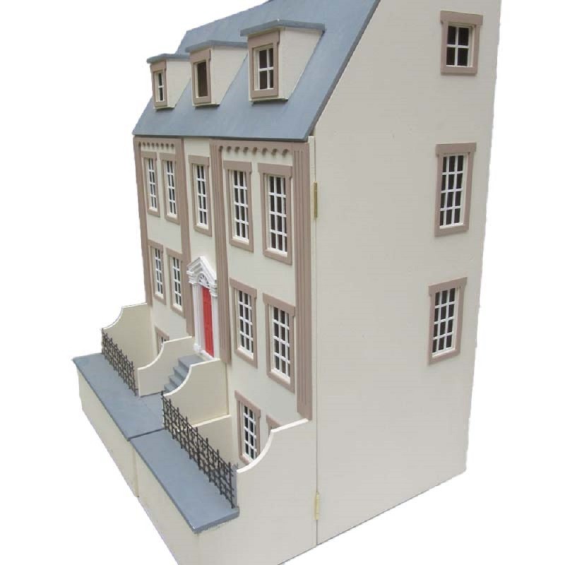 The Jackson Dolls House and Basement Georgian Unpainted Flat Pack Kit 1:12 Scale