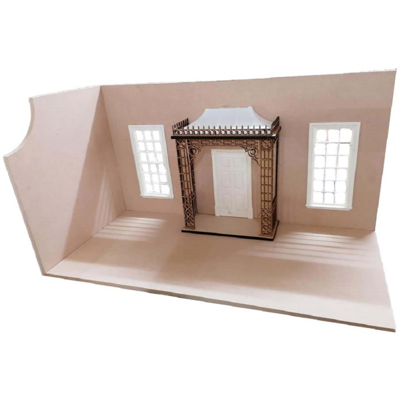 Victorian or Georgian Garden Room Box Area Unpainted Flat Pack Kit 1:12 Scale