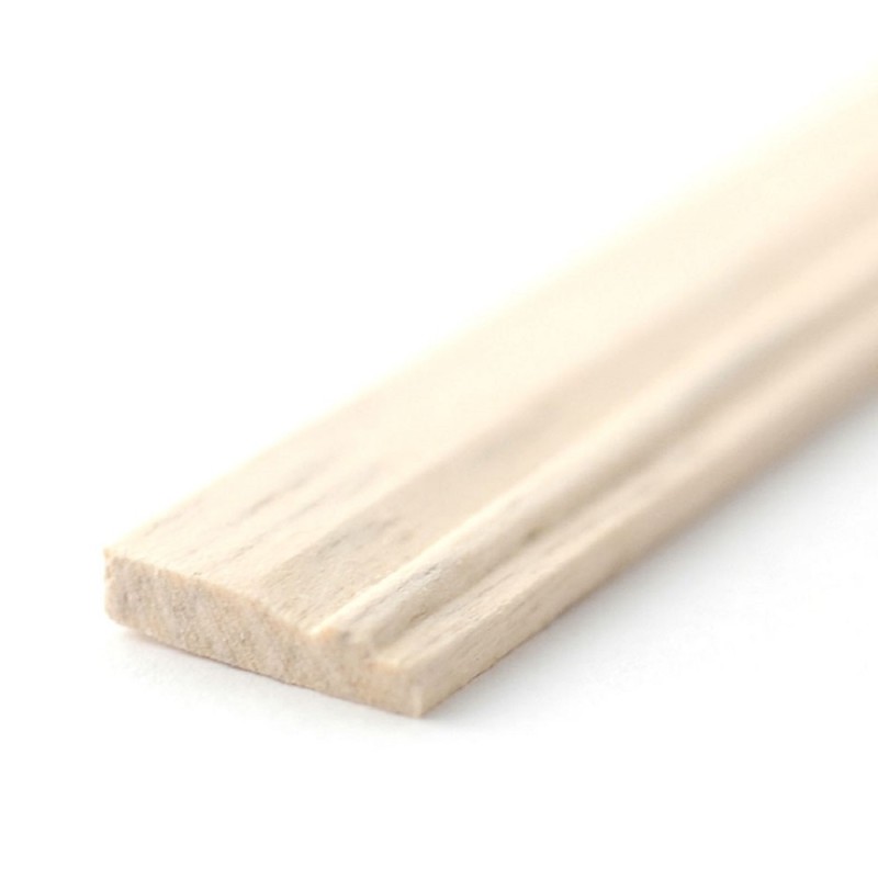 Dolls House Skirting Board 18 x 5/8"Baseboard 457 x 15mm Bare Wood 