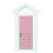 Dolls House Pink Charleston Front Door with Fancy Fanlight 1:12 