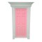 Dolls House Pink Georgian Front Door with Dentil Detail 1:12 Scale