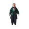 Dolls House Smart Gentleman in Green Jacket & Red Bow Tie Porcelain 1:12 People