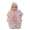 Dolls House Baby Girl in Pink Jacket Miniature 1:12 Porcelain People