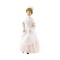 Dolls House Victorian Parlour Maid Woman Lady Servant in Pink Porcelain People