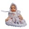 Dolls House Victorian Baby in White Lace Miniature Porcelain People