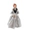 Dolls House Victorian Lady in Grey Gown Porcelain Woman 1:12 People