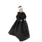Dolls House Victorian Old Lady in Black Gown Porcelain Woman 1:12 People