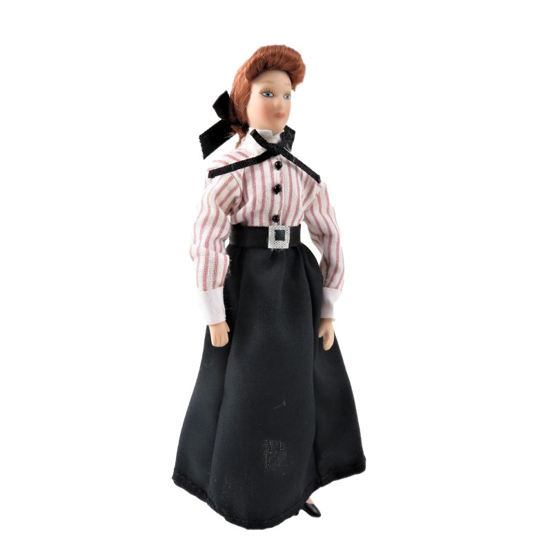 Dolls House Victorian Governess Woman Lady Shop Assistant Porcelain 1:12 People