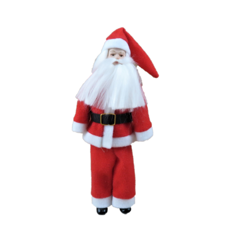 Dolls House Father Christmas Santa Claus 1:12 Scale Porcelain People