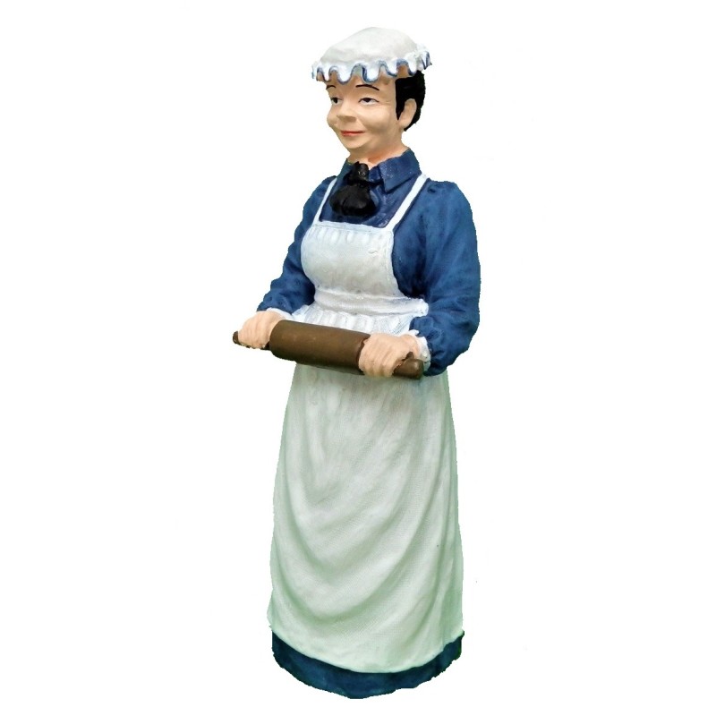 Dolls House People Victorian Cook with Rolling Pin Resin Figure 1:12