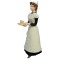 Dolls House People Victorian Maid with Drinks on Tray Resin Figure
