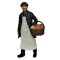Dolls House People Baker with Basket of Fresh Bread Resin Figure