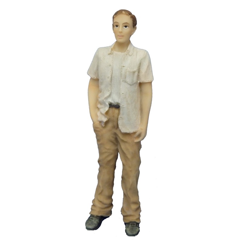 Dolls House People Modern Man with Open Shirt 1:12 Resin Figure