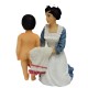 Dolls House Victorian Maid Drying Child 1:12 People Resin Figure