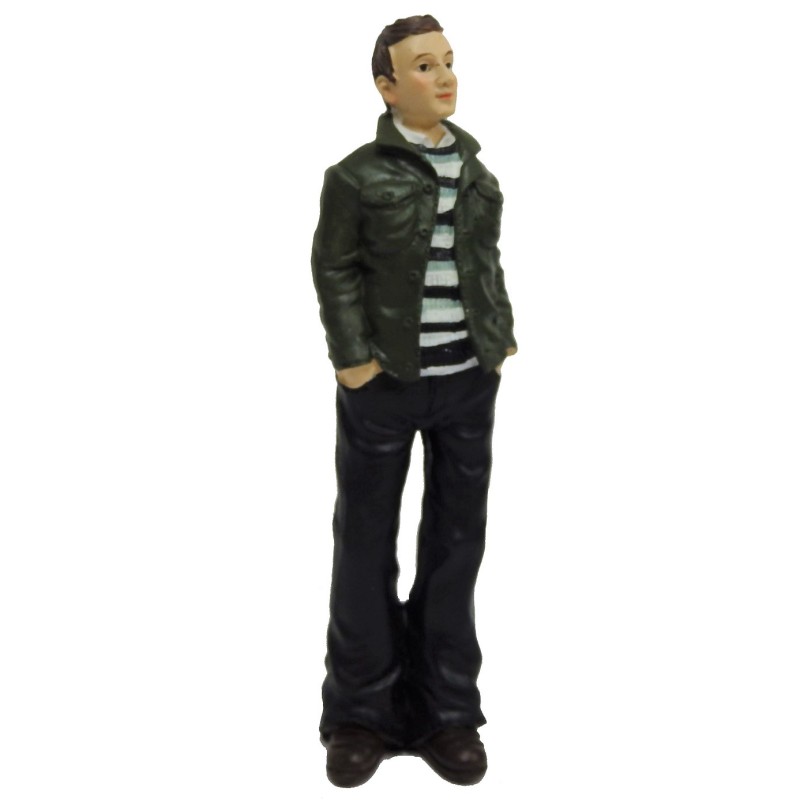 Dolls House Modern Casual Man in Jacket 1:12 Scale Resin People