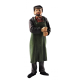 Dolls House People Old Fashioned Work Man in Apron Cap Resin Figure