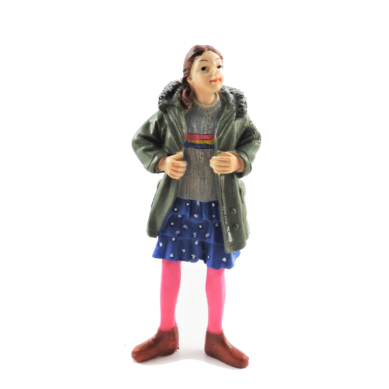 Dolls House People Modern Girl in Parka 1:12 Scale Resin Figure