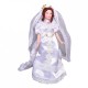 Dolls House Brunette Bride with Veil Porcelain Wedding Figure 1:12 Lady Woman