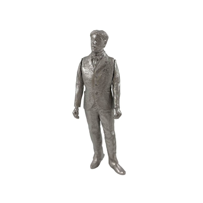 Dolls House Victorian Gentleman in Suit 1:24 Half Inch Man Metal People Figure