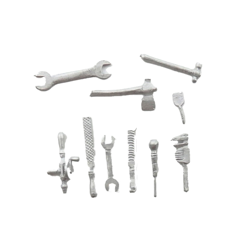 Dolls House General Tools Set of 10 Half Inch 1:24 Scale Accessories