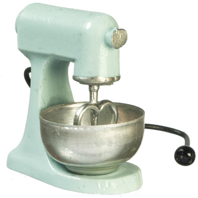 Dolls House Food Mixer Pale Blue Modern Miniature Kitchen Accessory 1:12 Scale