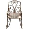 Dolls House Brown Rocking Chair Metal Rocker Miniature Outdoor Furniture 1:12