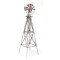 Dolls House Silver & Red Metal Windmill Miniature Garden Outdoor Furniture 