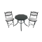 Dolls House Black Wrought Iron Bistro Table Set Miniature Garden Patio Furniture