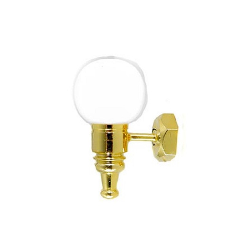 Dolls House Wall Light White Globe Shade 12V Lamp Miniature Electric Lighting