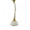 Dolls House Pendant Light White Coolie Shade Black Band 12V Electric Lighting