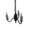 Dolls House Black 3 Arm Candle Chandelier 12V Electric Lighting 1:12